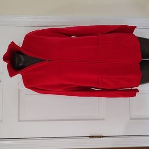 Norm Thompson Zippered Cardigan Size Medium. High Neck & Warm! Pockets!